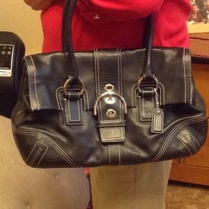 Black coach hand bag